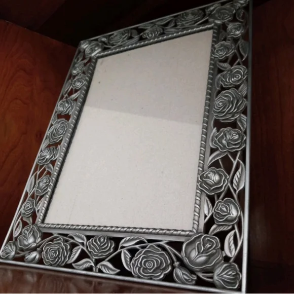 Malden Metal Cut Put Floral Rose 5x7" Photo Frame - Picture 3 of 4